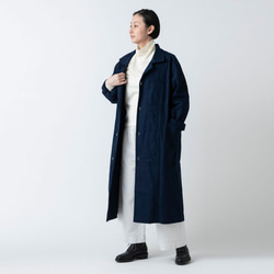 【再入荷】木間服装製作 / coat 帆布 ネイビー / unisex 1size 10枚目の画像