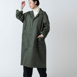 【再入荷】木間服装製作 / coat タイプライター カーキ / unisex 1size 2枚目の画像