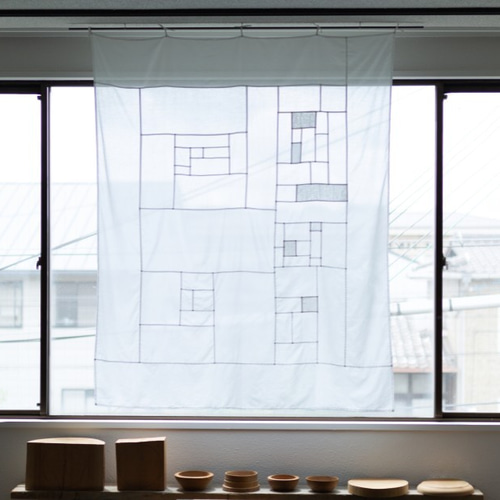 手縫い アンティーク ポジャギ 105×105 カフェカーテン カーテン