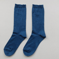 [新]亞麻針織襪（墨藍色）女士 第1張的照片