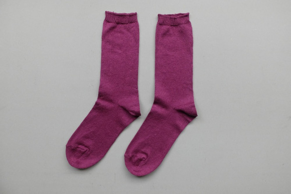 【限量發售】亞麻針織襪（紫水晶）女士 第1張的照片