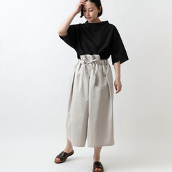 再入荷】きるもの｜袴パンツ｜コットンツイル ライトグレー［unisex