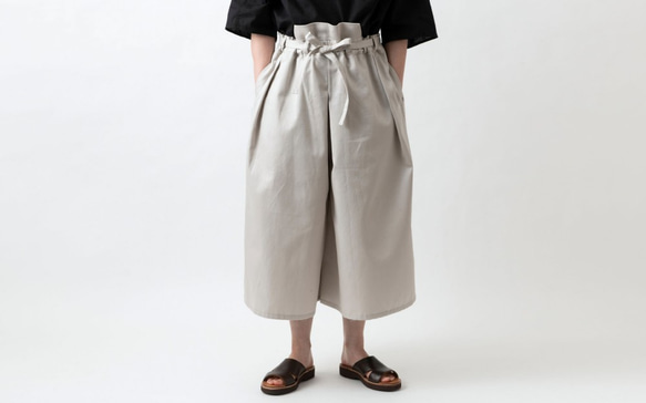 和服 | 袴褲 | 棉質斜紋布淺灰色 [男女通用均碼] 第5張的照片