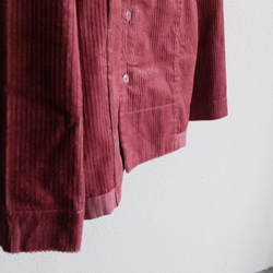 【シーズン限定】木間服装製作 / shirt コーデュロイ dark pink / unisex 5枚目の画像