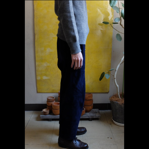 【受注製作】木間服装製作 / pants コーデュロイ navy / unisex 7枚目の画像