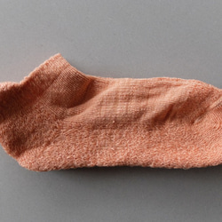 亞麻樁踝襪（橙色）女士22-24cm 第1張的照片
