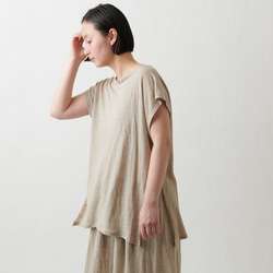 【new】enrica linenknit nosleeve cutsew/ natural 2枚目の画像