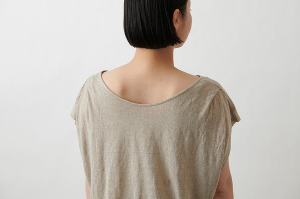 【new】enrica linenknit nosleeve cutsew/ natural 7枚目の画像