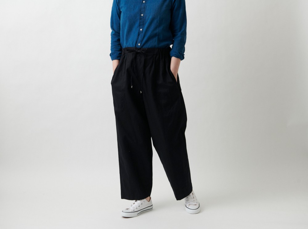 【再入荷】木間服装製作 / pants cotton black / unisex 1size