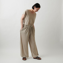 【新款】enrica 亞麻針織褲/自然色 第3張的照片
