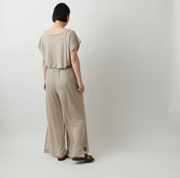 【新款】enrica 亞麻針織褲/自然色 第4張的照片