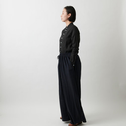 【new】enrica linenknit pants/ black 4枚目の画像