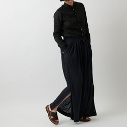 【new】enrica linenknit pants/ black 5枚目の画像