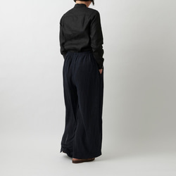 【new】enrica linenknit pants/ black 9枚目の画像