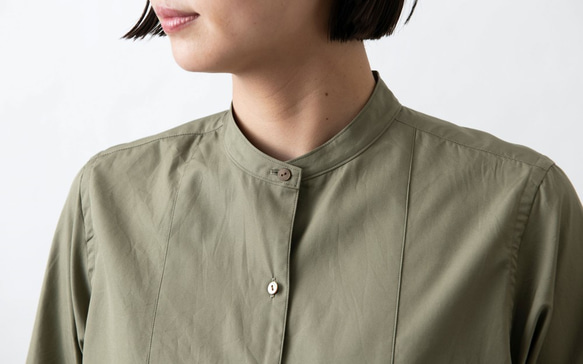 【sale】クラシックフロントプルオーバーシャツ　ネイビー　HANDROOM WOMEN'S 7枚目の画像