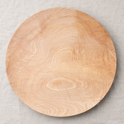 栃（とち）の木の皿　８寸(24cm) 1枚目の画像