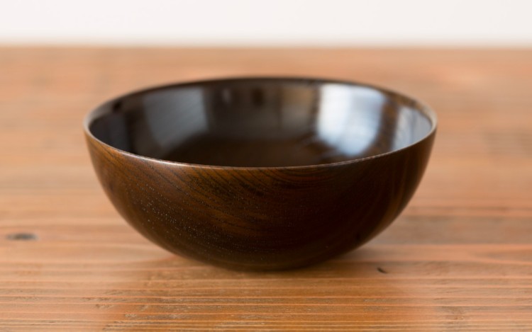 【再入荷】毎日使える拭き漆の器　拭き漆黒色