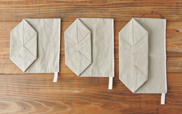 麵包籃（亞麻帆布麵包袋）大號 第9張的照片