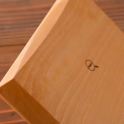 樺木四角餐盤（小）　有溝紋 第4張的照片