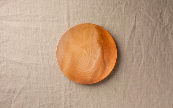 06　欅（けやき）の木の皿　６寸(18cm)　 1枚目の画像
