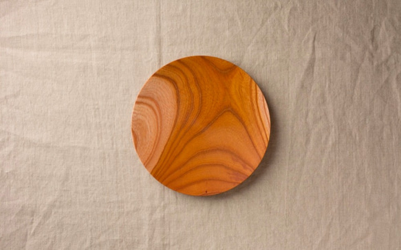 12　欅（けやき）の木の皿　６寸(18cm)　 1枚目の画像
