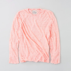 亞麻針織 mens/L 長袖套衫（粉紅色） 第1張的照片