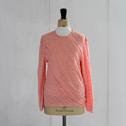 亞麻針織 mens/L 長袖套衫（粉紅色） 第2張的照片
