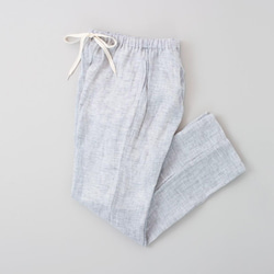 【SALE】enrica linenpants white×gray 1枚目の画像