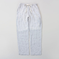 【SALE】enrica linenpants white×gray 2枚目の画像