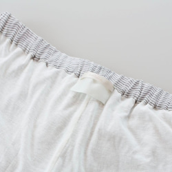 【SALE】enrica linenpants white×gray 3枚目の画像