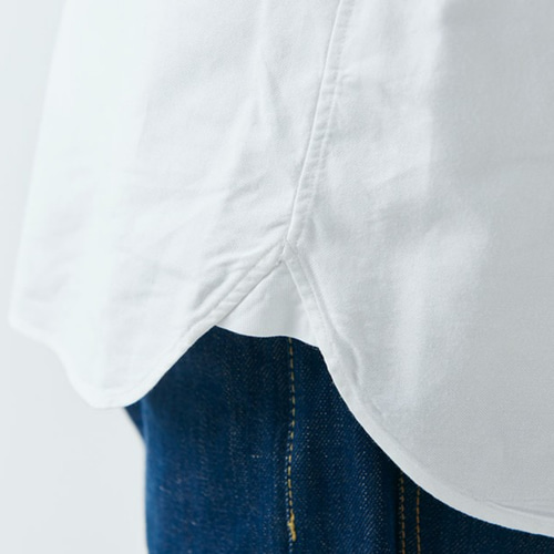 HANDROOM ボタンダウンシャツ ホワイト｜unisex 5size シャツ