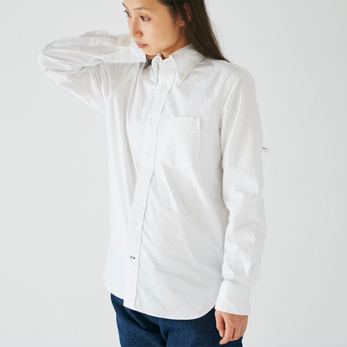 HANDROOM ボタンダウンシャツ ホワイト｜unisex 5size シャツ