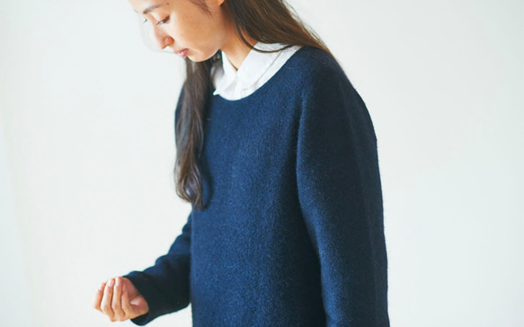 enrica cashimir knit navy 4枚目の画像