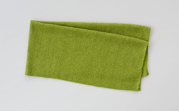 亞麻針織毛巾（緞）綠色 第1張的照片