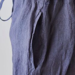 【送料無料】enrica linen coat dark grey / botanical dye 6枚目の画像