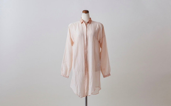 【送料無料】enrica blouse pinkbeige / botanical dye 7枚目の画像