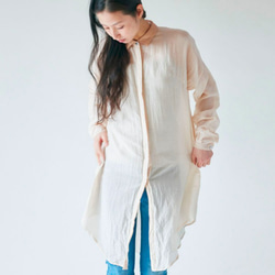 【送料無料】enrica blouse pinkbeige / botanical dye 3枚目の画像