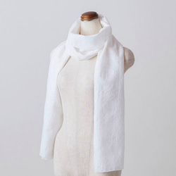 【在庫限りラスト1点】enrica lamie scarf white 7枚目の画像