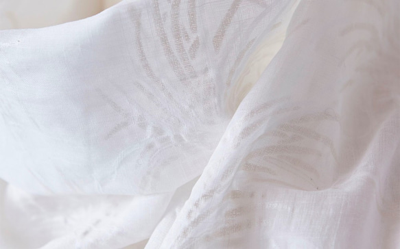 【在庫限りラスト1点】enrica lamie scarf white 2枚目の画像