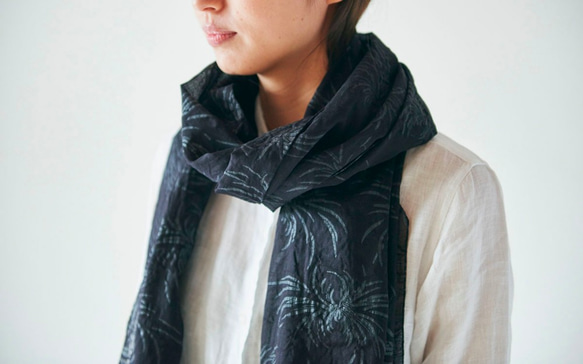 【在庫限りラスト1点】enrica lamie scarf white 9枚目の画像