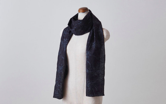 enrica lamie scarf black 6枚目の画像