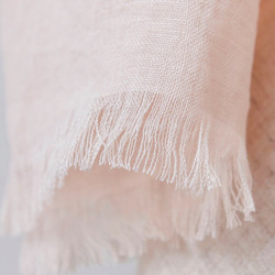 enrica linen scarf pink beige 3枚目の画像