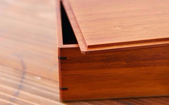 漆小擦竹盒（飯盒）|蓋|竹盒部件（C） 第3張的照片