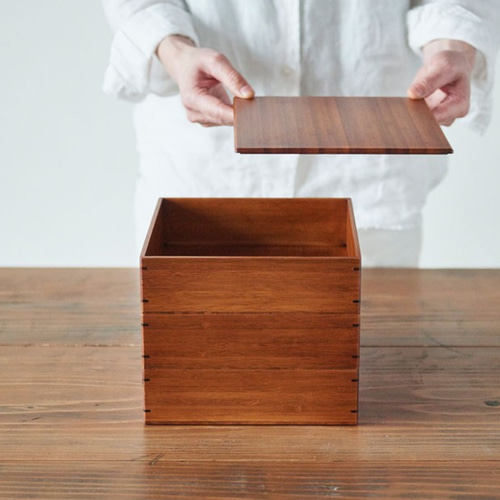 3段重箱 18cm 寄せ竹 拭き漆 竹箱 お重 京都 天然生活 受注製作】3段重箱｜寄せ竹 拭き漆 ｜竹箱シリーズセット販売 弁当箱