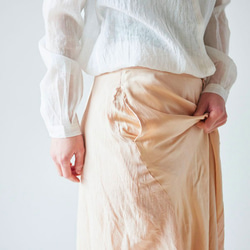 enrica linensilk skirt pinkbeige / natural dye / size38 4枚目の画像