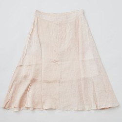 enrica linensilk skirt pinkbeige / natural dye / size38 7枚目の画像