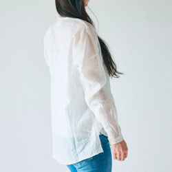 【送料無料】enrica cottonsilk blouse natural 3枚目の画像