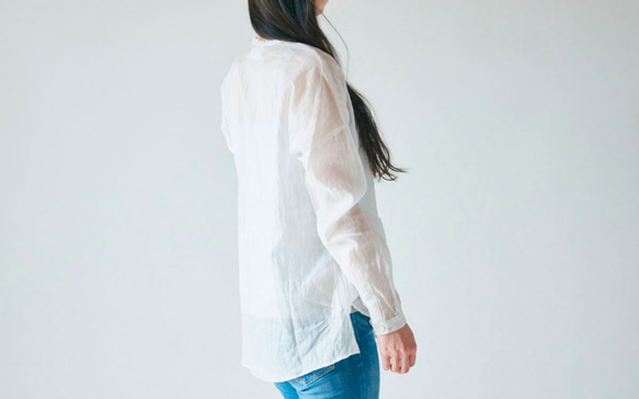 【送料無料】enrica cottonsilk blouse natural 3枚目の画像