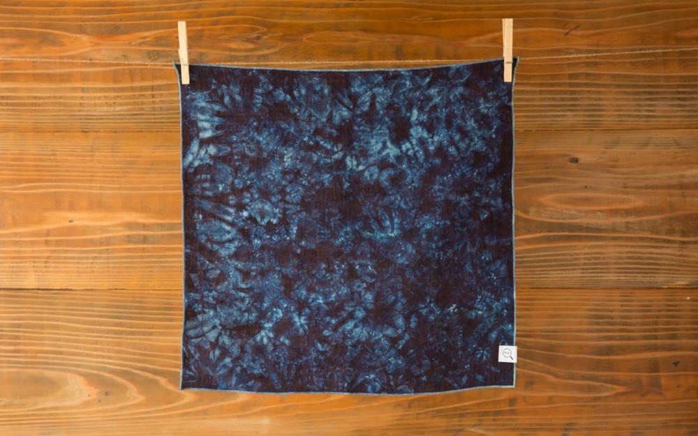 オーガニックコットン　藍染　先織花織