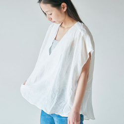 【送料無料】enrica linen nosleeve natural 4枚目の画像